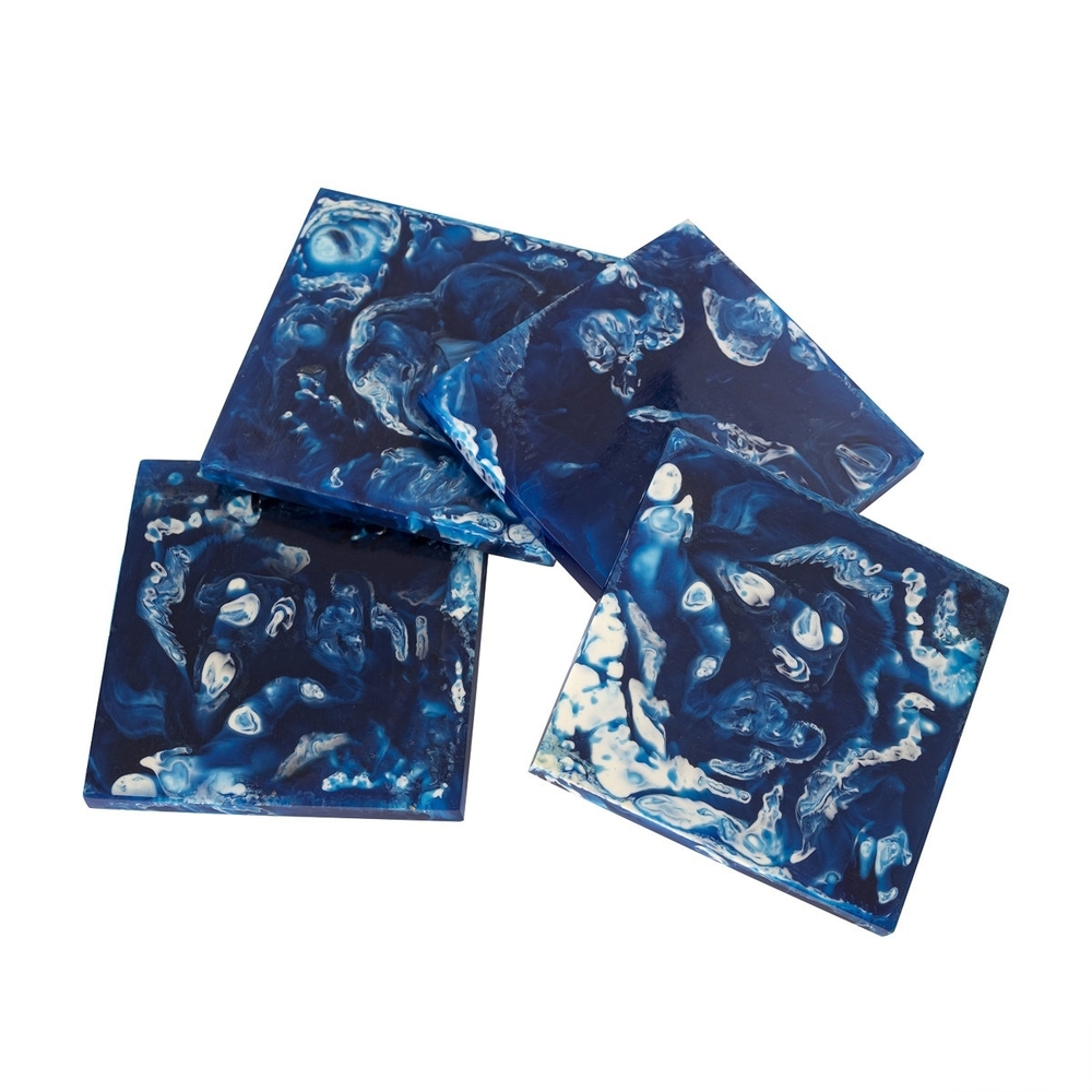 Blue Marble Coaster Set - Picture 2 of 3